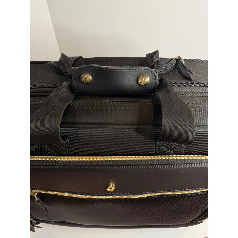 Samsonite Mobile Solution Spinner Mobile Office Rolling Laptop Bag Black Gold